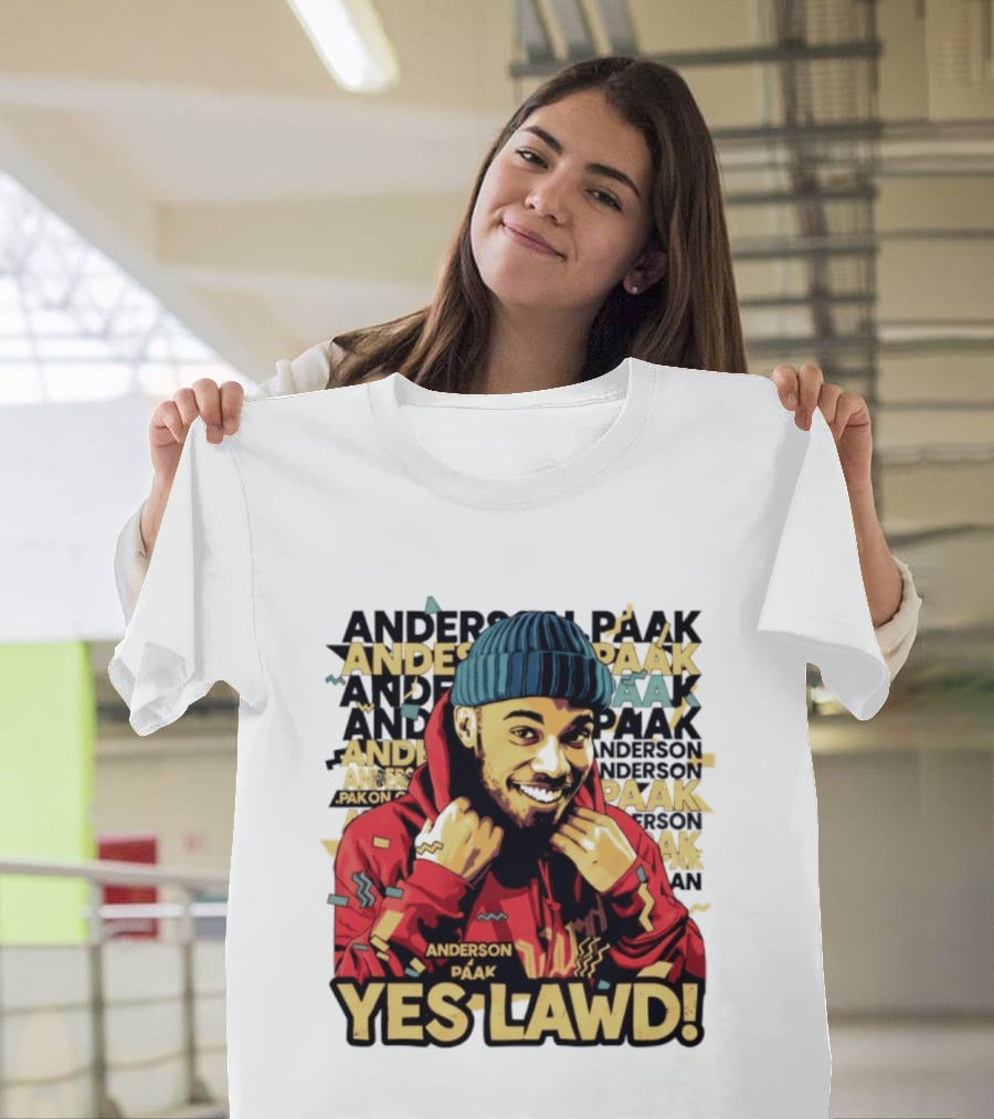 Anderson Paak Yes Lawd Blue Hat Red T-Shirt