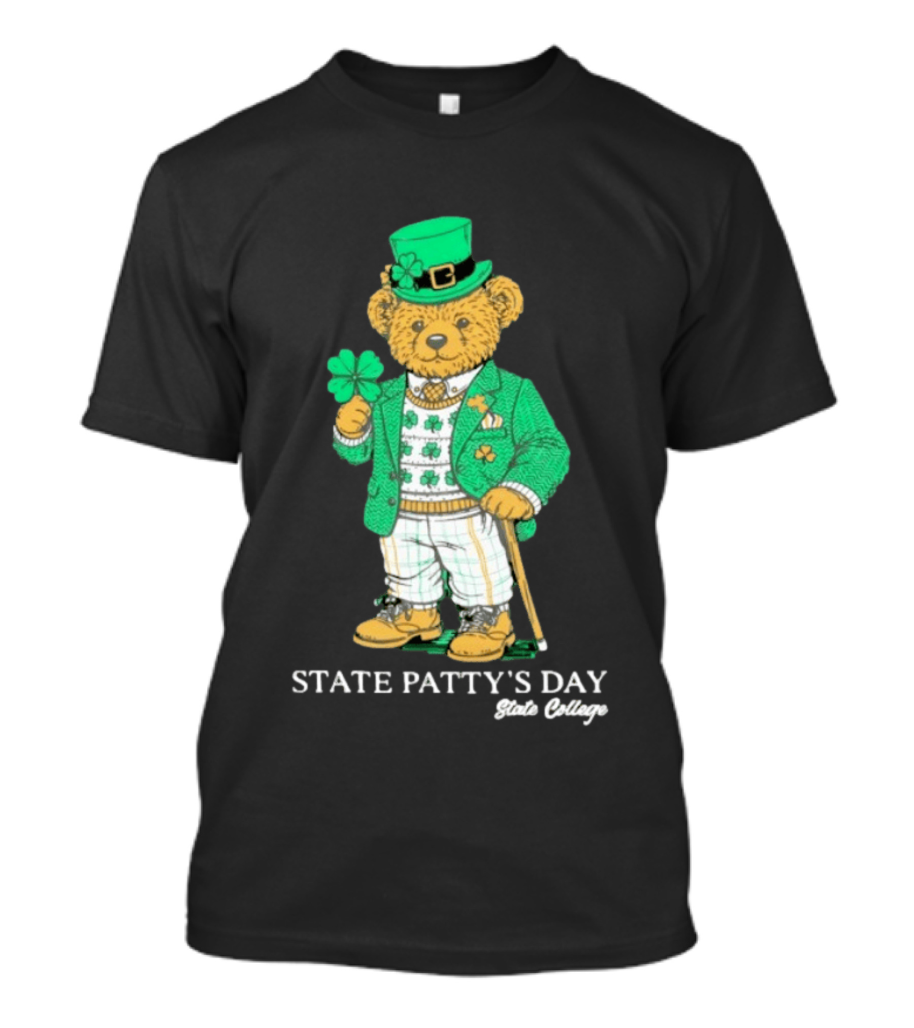 State Patty's Day State College Irish Bear Holiday T-Shirt