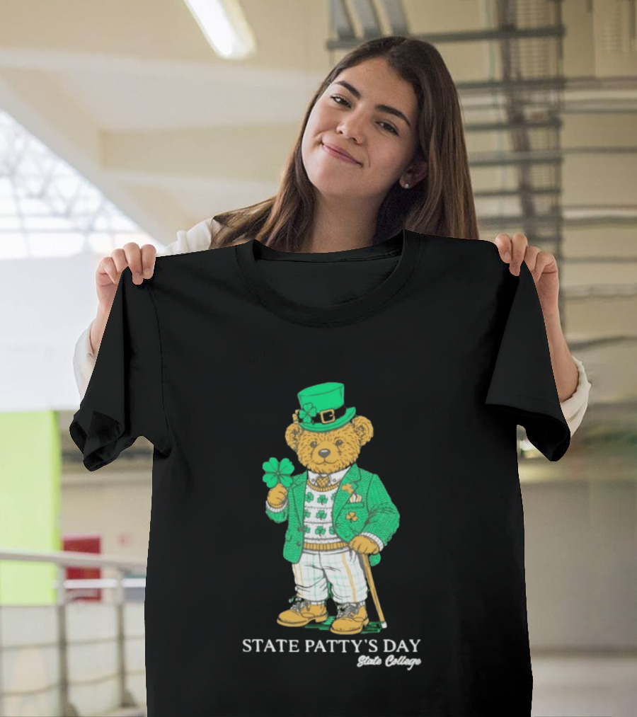 State Patty's Day State College Irish Bear Holiday T-Shirt