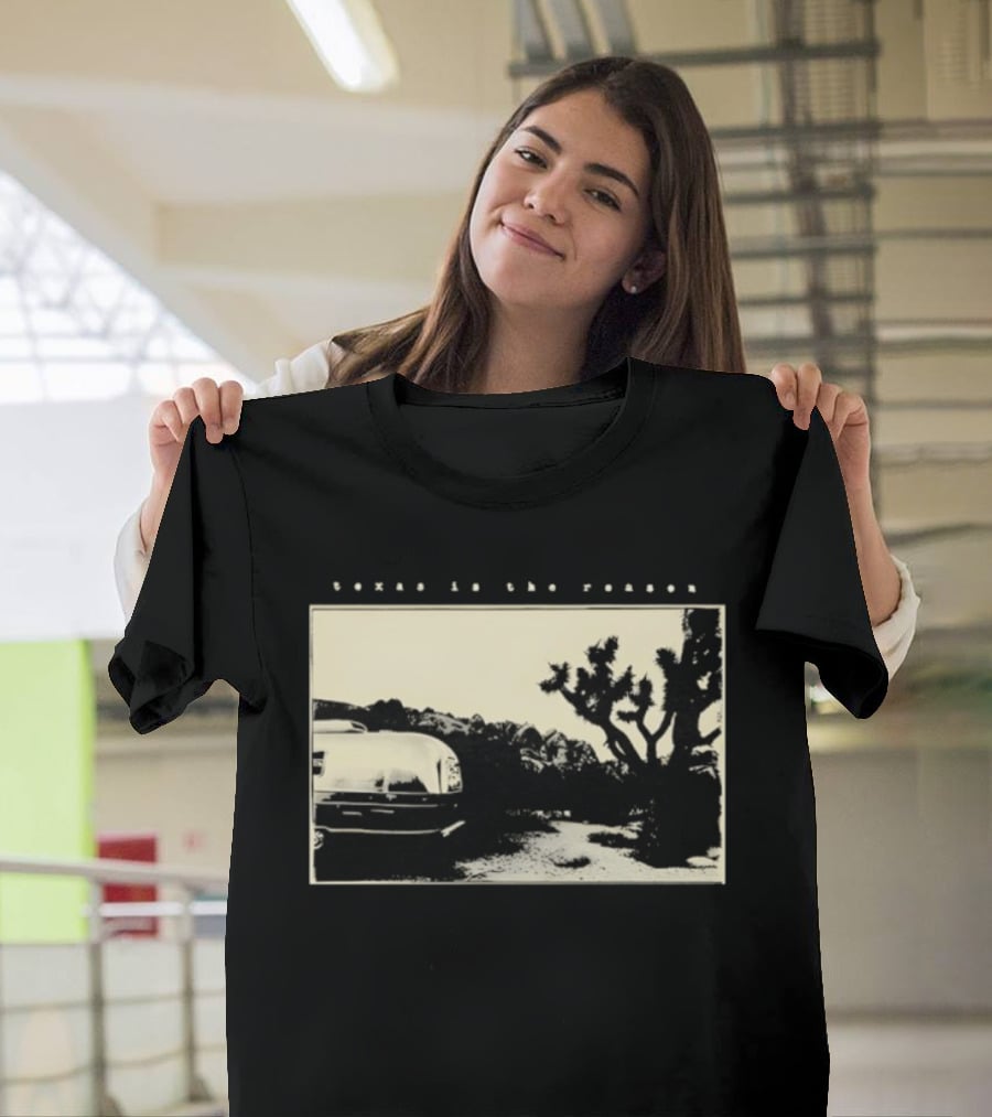 Texas Is The Reason Desert Landscape Vintage Trailer Scene T-Shirt