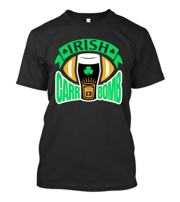 Irish Carr Bomb Football Beer Pint 13 Shamrock Luck T-Shirt