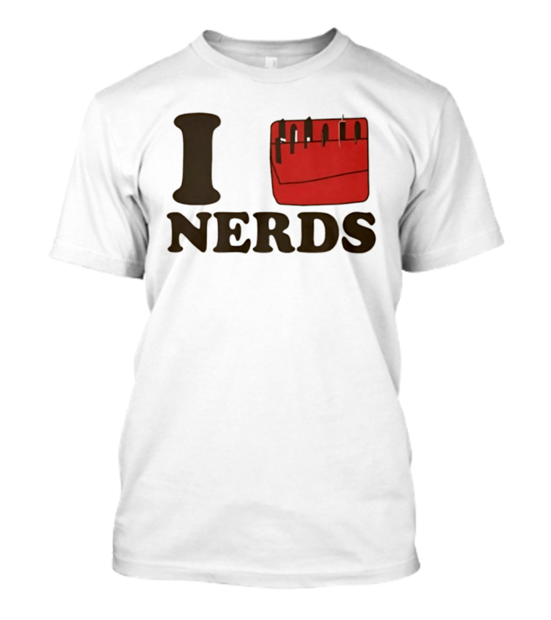 I Heart Red Pocket Nerds Cat Valentine T-Shirt