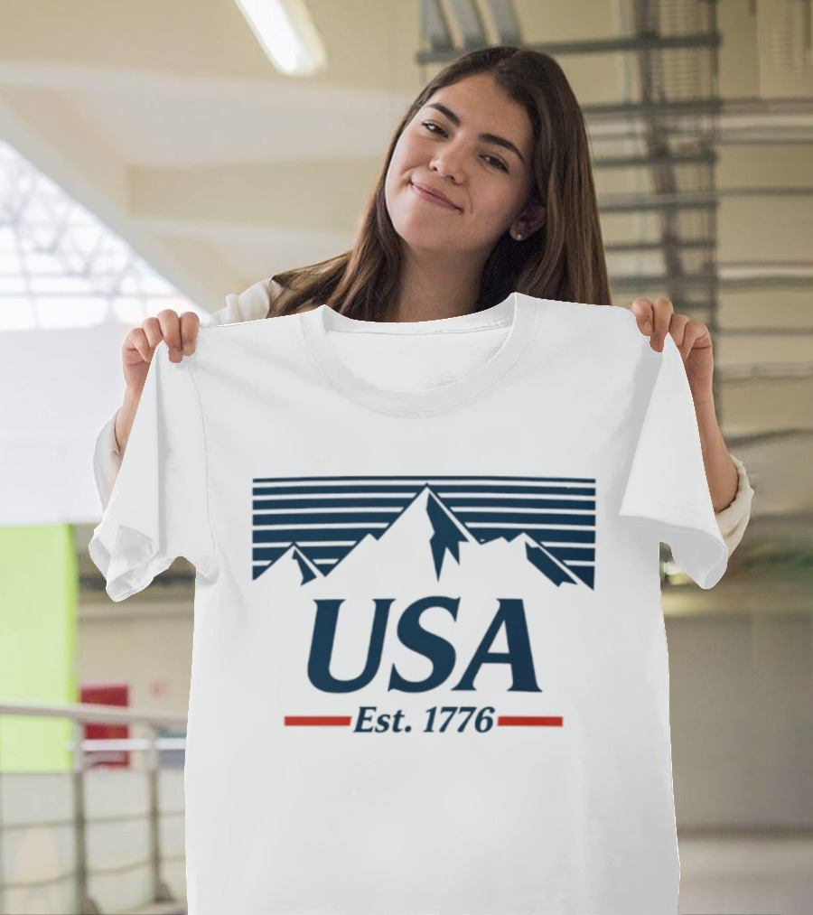 USA Mountains Est. 1776 250 Years Of Freedom T-Shirt