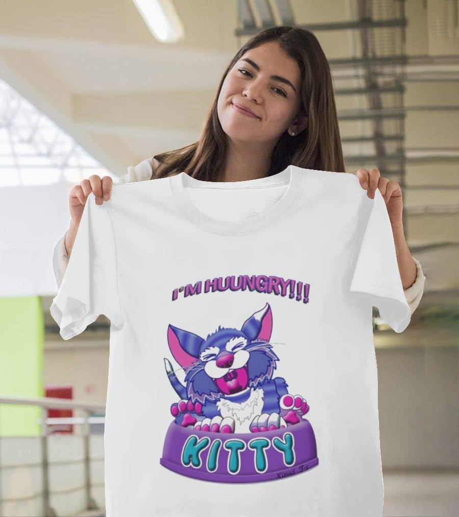 I'm Huungry Kitty Cartoon T-Shirt