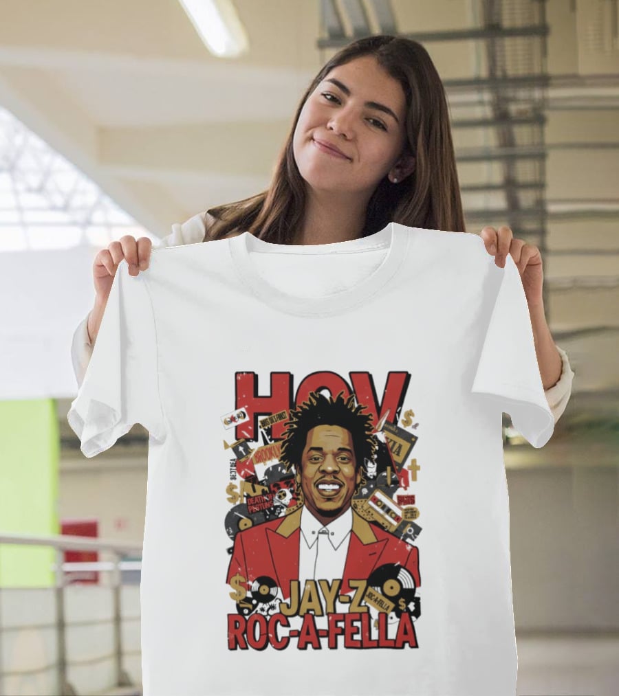 Jay Z Roc A Fella HOV Brooklyn Music Collage T-Shirt