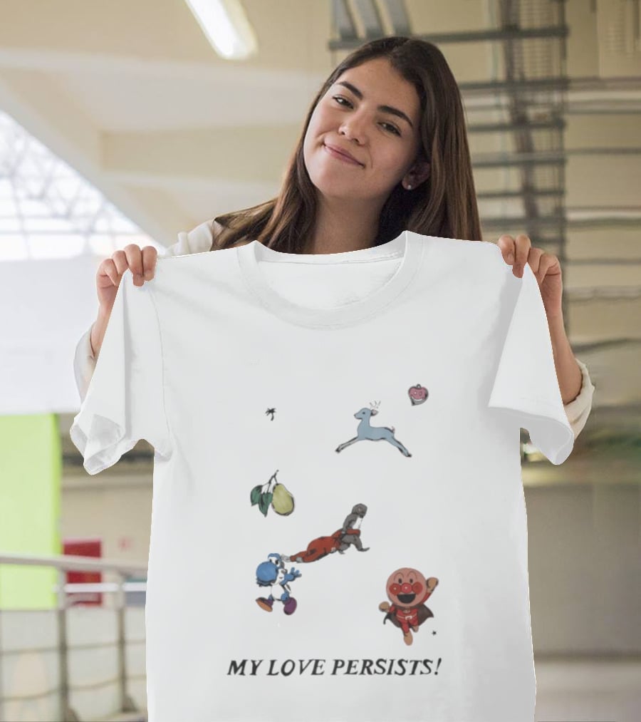 Monkey Punch Anpanman Yoshi My Love Persists Deer Fruit T-Shirt