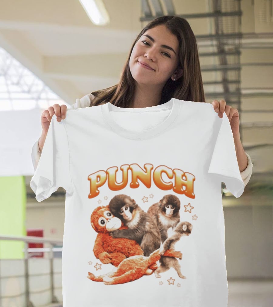 Punch Monkey Trio Surrounded By Stars T-Shirt