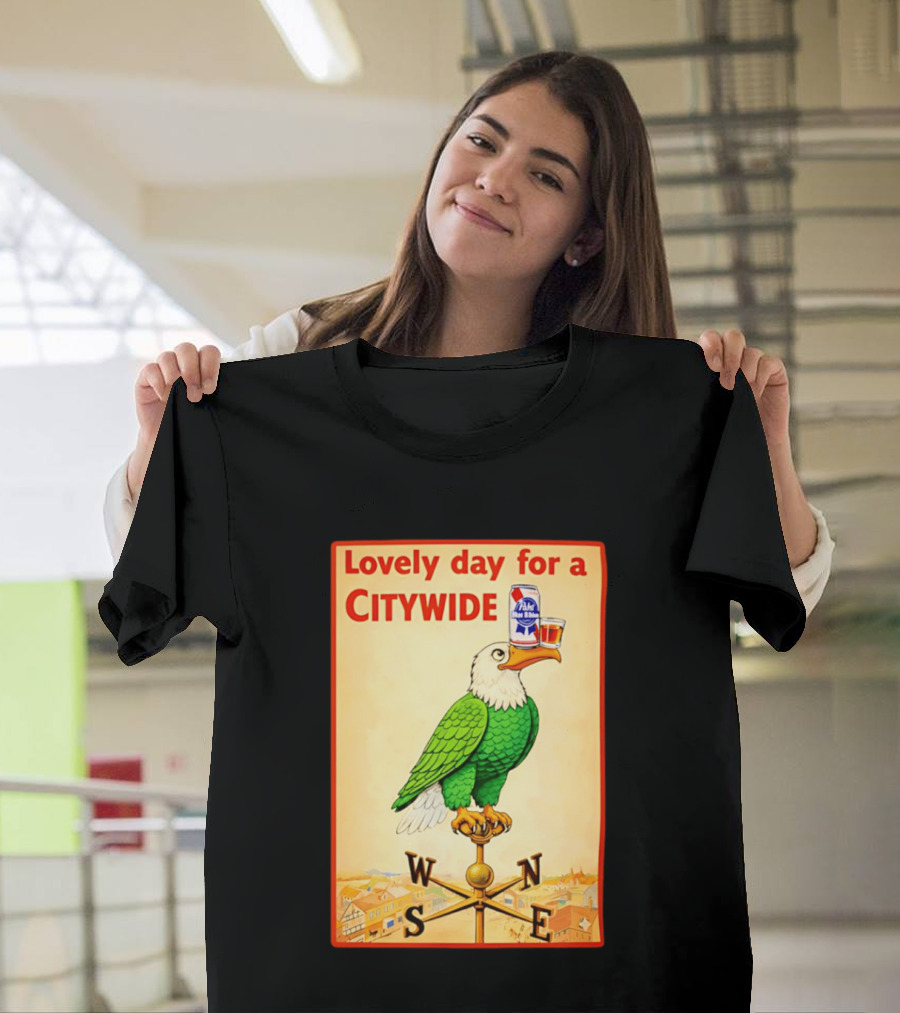 Lovely Day For A Citywide Pabst Blue Ribbon Beer Eagle T-Shirt