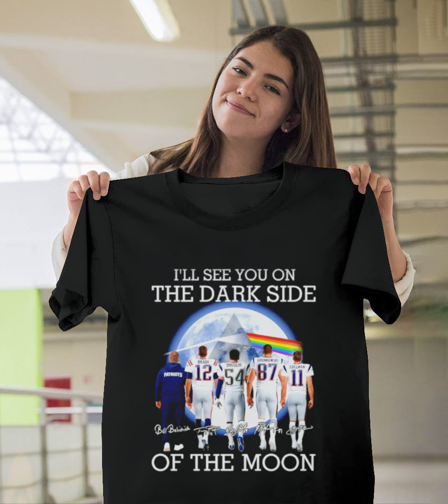 Patriots Brady Gronkowski Edelman Dark Side Of The Moon T-Shirt