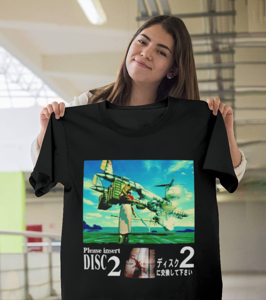 Please Insert Disc 2 Retro Anime Video Game Aesthetic T-Shirt