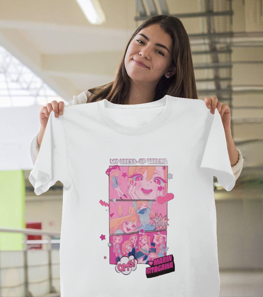 OMG Marin Kitagawa My Dress Up Darling Manga Panels T-Shirt