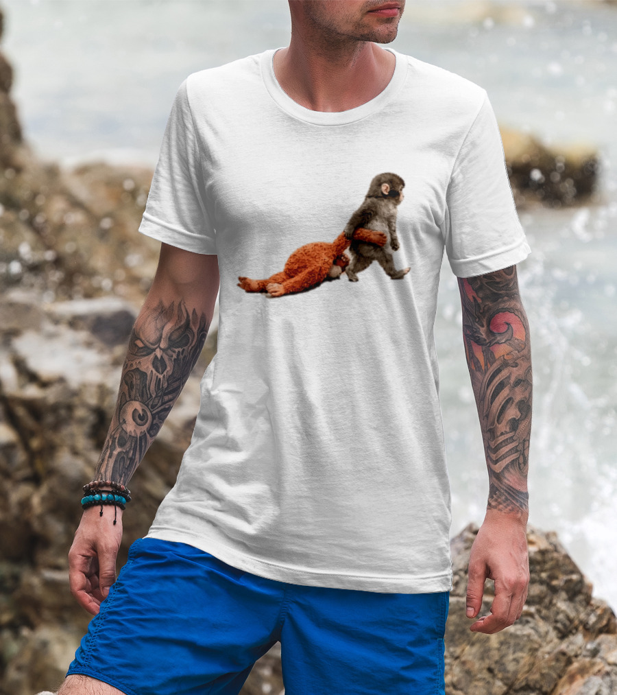 Punch The Monkey Baby Monkey Dragging Toy T-Shirt