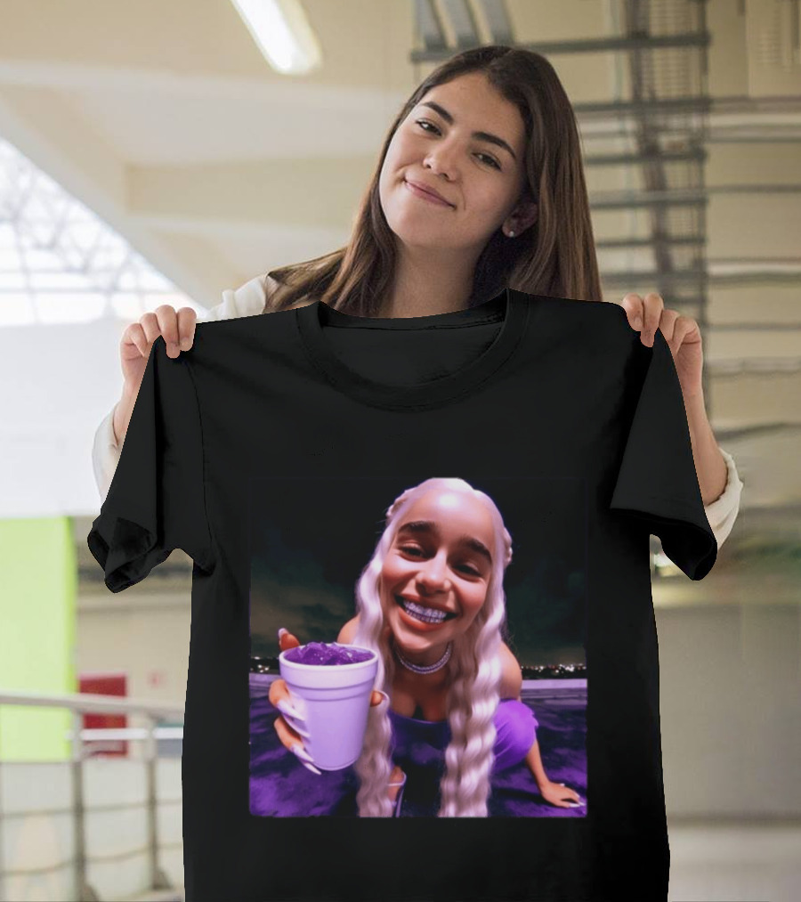 Nicolas Vans Emilia Clarke Daenerys Targaryen Grills And Purple Drink T-Shirt