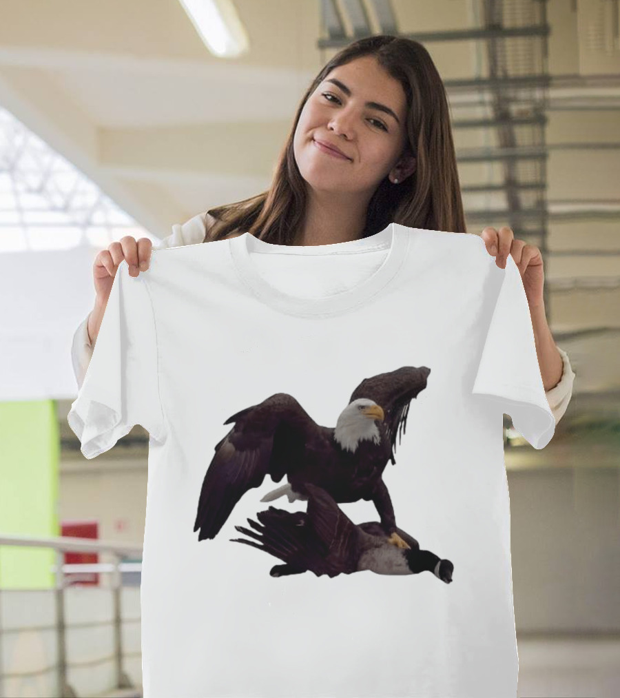 Bald Eagle Vs Goose Dominance Meme T-Shirt