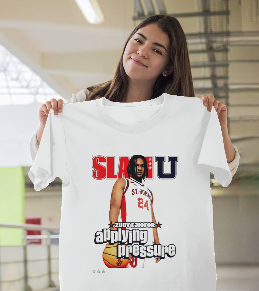 Zuby Ejiofor St. John's Red Storm SlamU Basketball Applying Pressure T-Shirt
