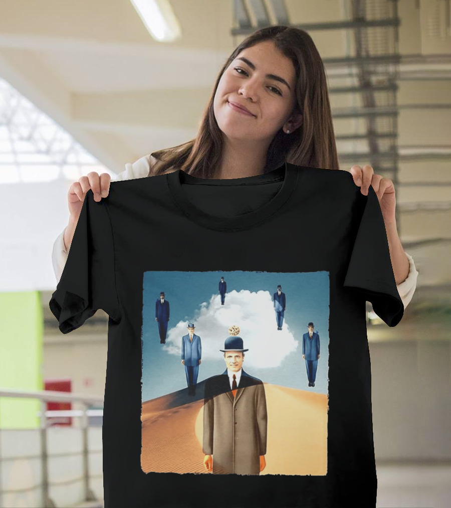 René Magritte X Jean Leloup Son Of Man Remix Surreal Desert Landscape T-Shirt