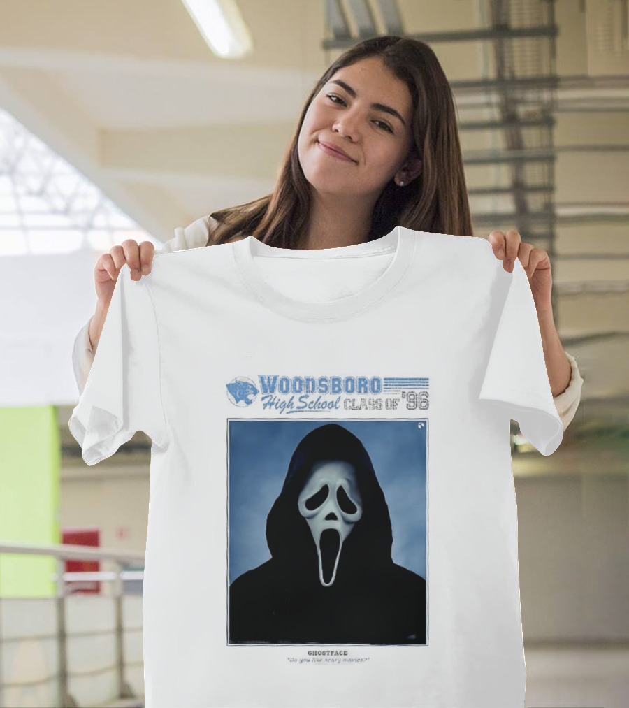 Ghostface Woodsboro High School Class Of '96 Yearbook Do You Like Scary Movies T-Shirt