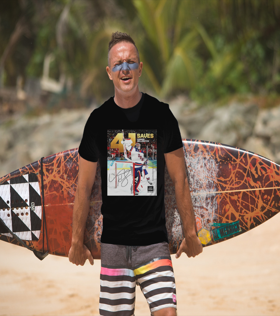 41 Saves Connor Hellebuyck USA Olympic Winter Games 2022 Team USA T-Shirt