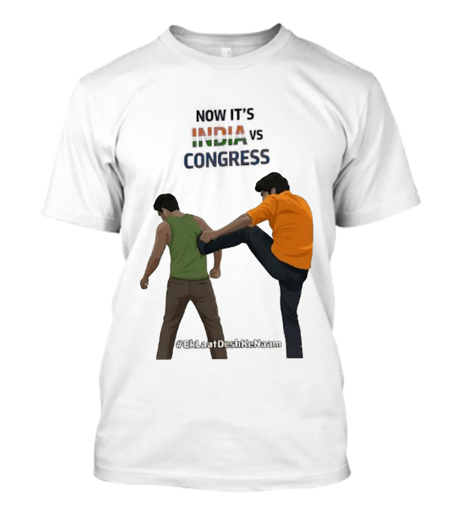 Now It's India Vs Congress EkLaatDeshKeNaam T-Shirt