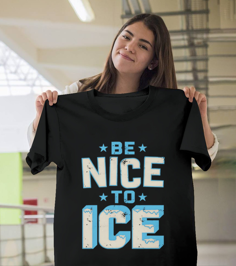 Be Nice To Ice Snowflake Star T-Shirt