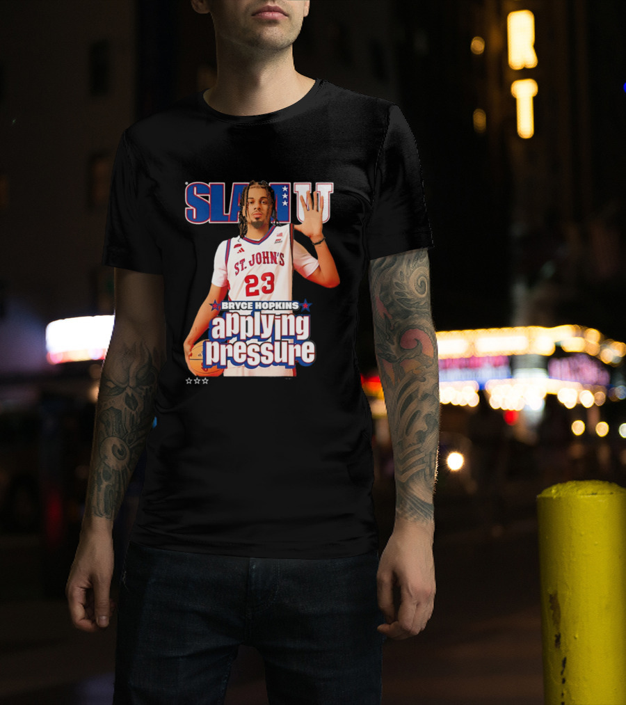 Bryce Hopkins St. John's Red Storm SlamU Applying Pressure Basketball Star T-Shirt