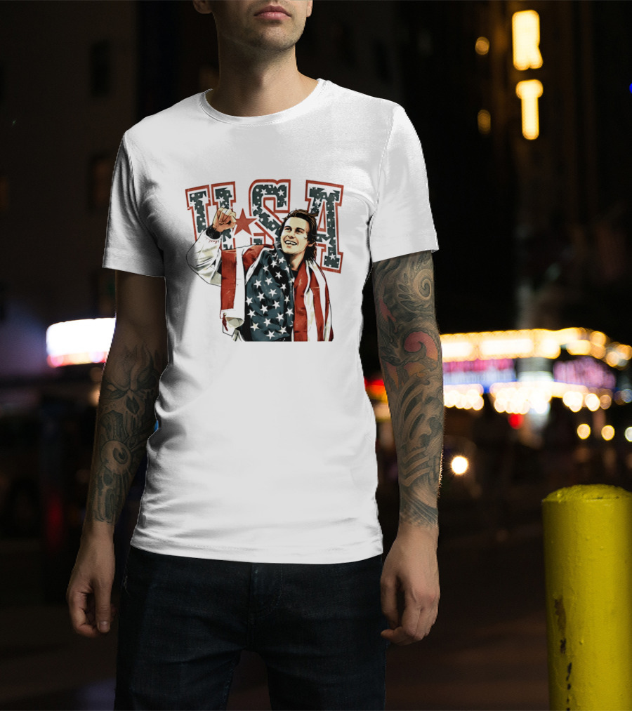 Jack Hughes USA Gold Victory 2026 Celebration T-Shirt