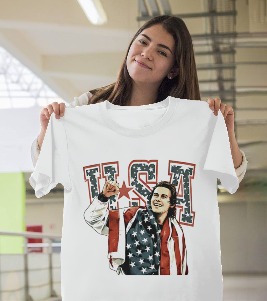 Jack Hughes USA Gold Victory 2026 Celebration T-Shirt