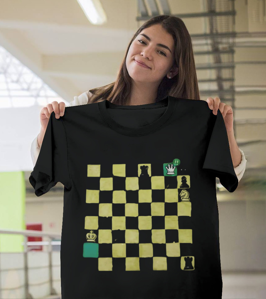 Fog Of War Chessboard Strategy And Obscured Pieces T-Shirt