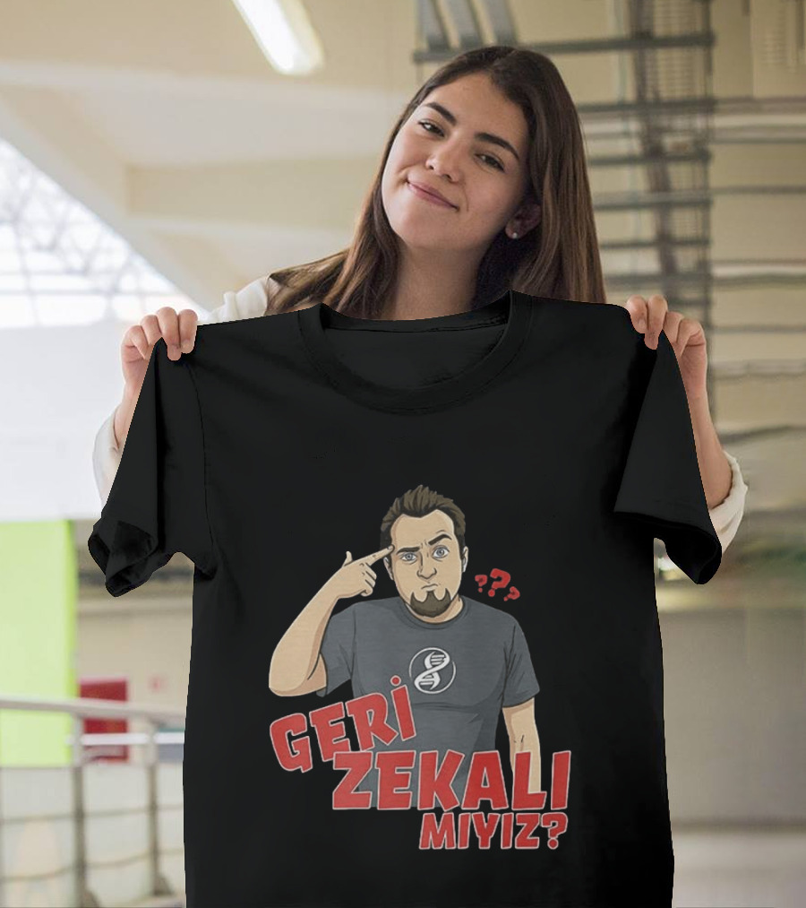 Geri Zekali Miyiz DNA Logo Question Mark T-Shirt