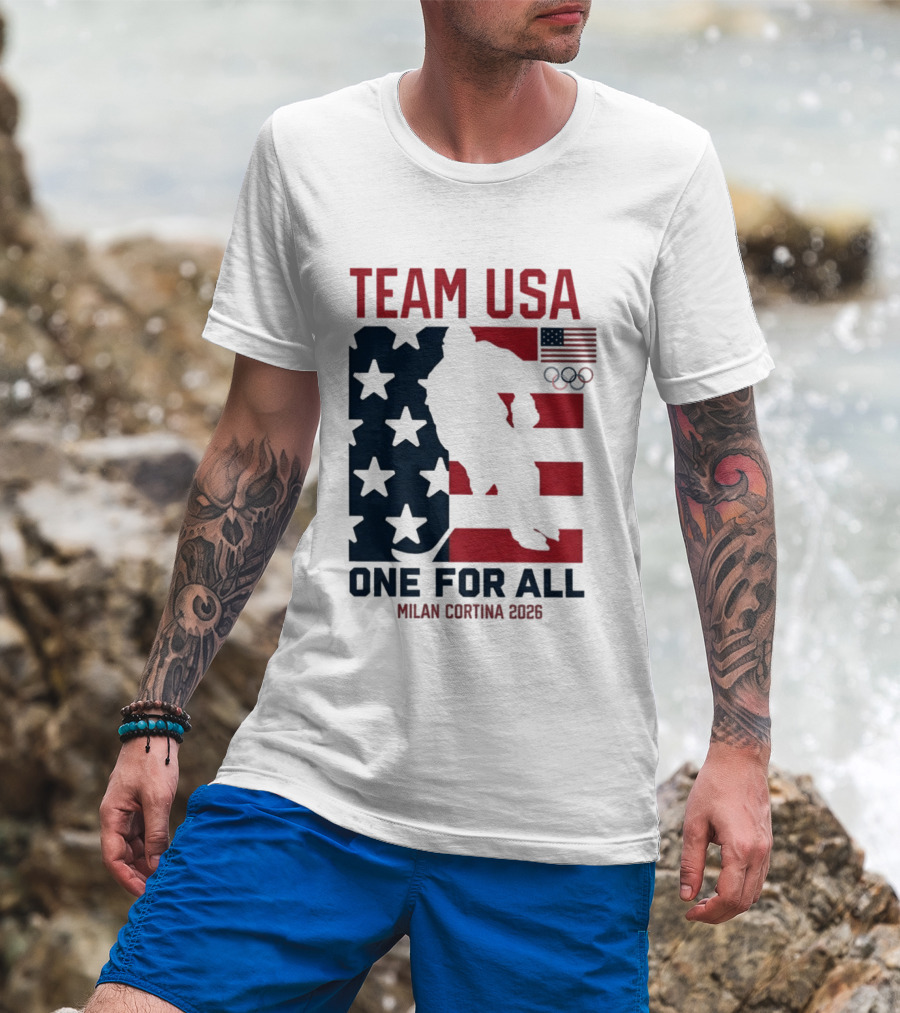 Team USA One For All Milan Cortina 2026 Winter Olympics T-Shirt