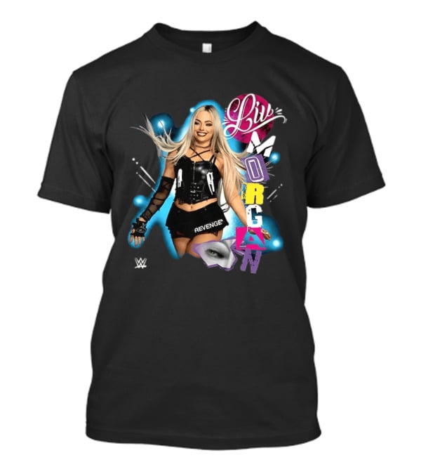 Liv Morgan WWE Revenge Posing With Vibrant Cutout Name T-Shirt
