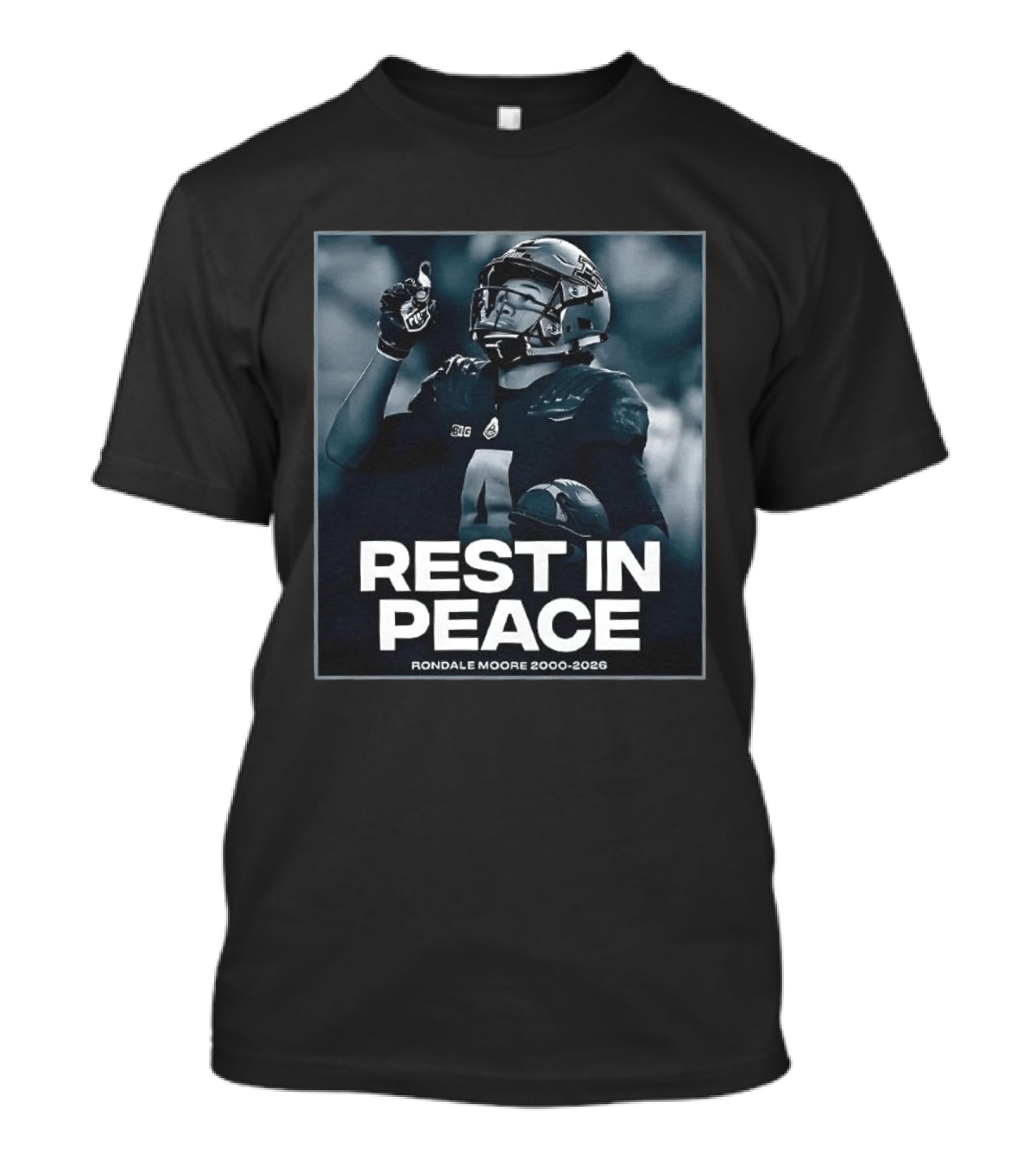 Rondale Moore Rest In Peace Tribute 2000 2026 Football Memorial T-Shirt