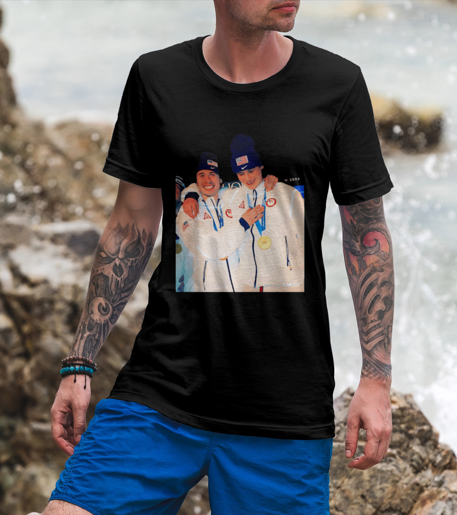 Team USA Golden Goal 2026 Milano Cortina Winter Olympics Celebrating Victory T-Shirt