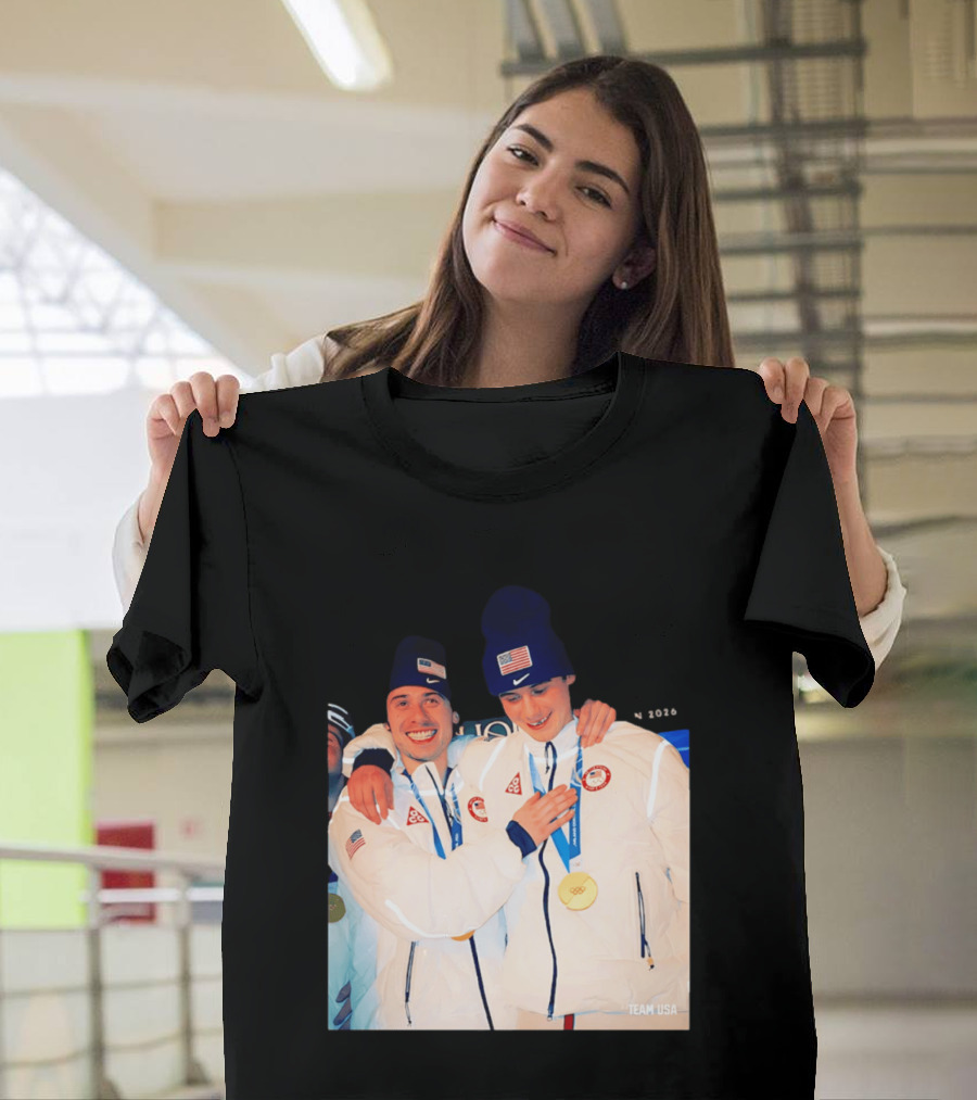 Team USA Golden Goal 2026 Milano Cortina Winter Olympics Celebrating Victory T-Shirt