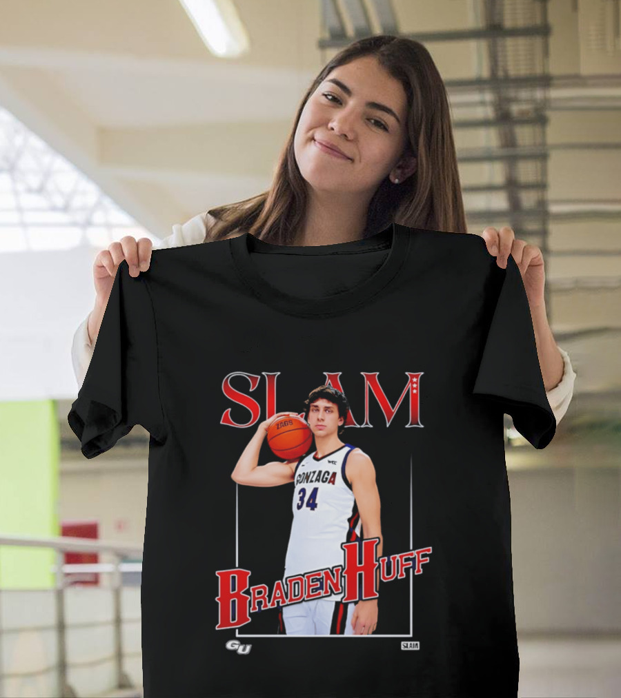 Braden Huff Gonzaga Basketball Slam 34 T-Shirt