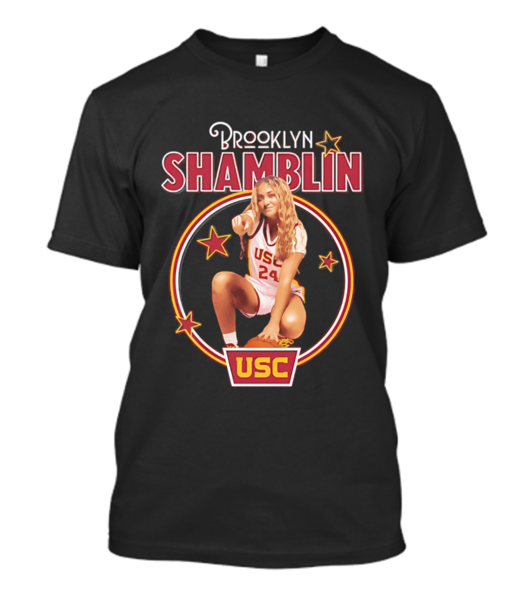 Brooklyn Shamblin USC Trojans 24 Basketball Star 2026 T-Shirt