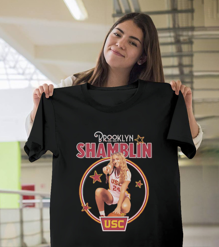 Brooklyn Shamblin USC Trojans 24 Basketball Star 2026 T-Shirt