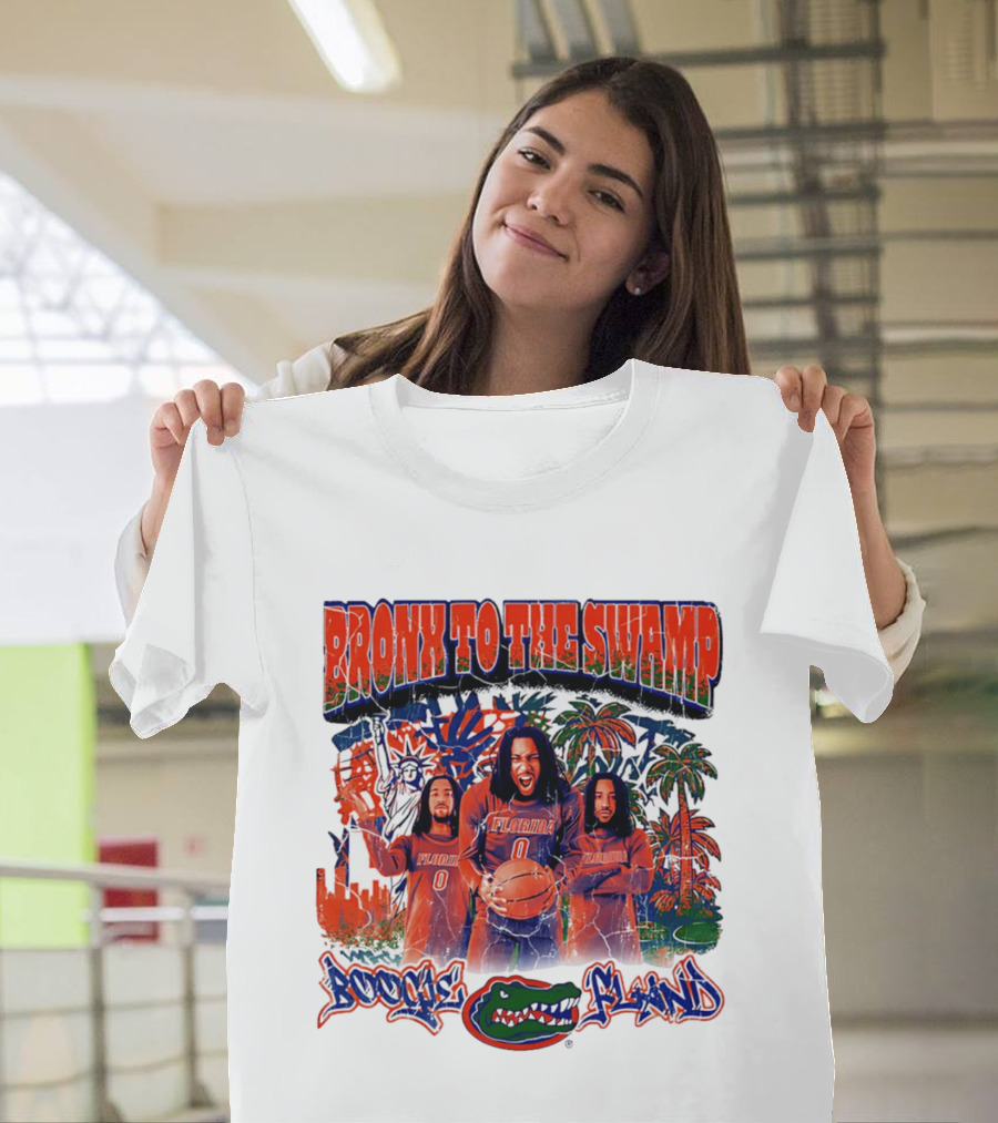 Bronx To The Swamp Boogie Fland Florida Gators Basketball T-Shirt