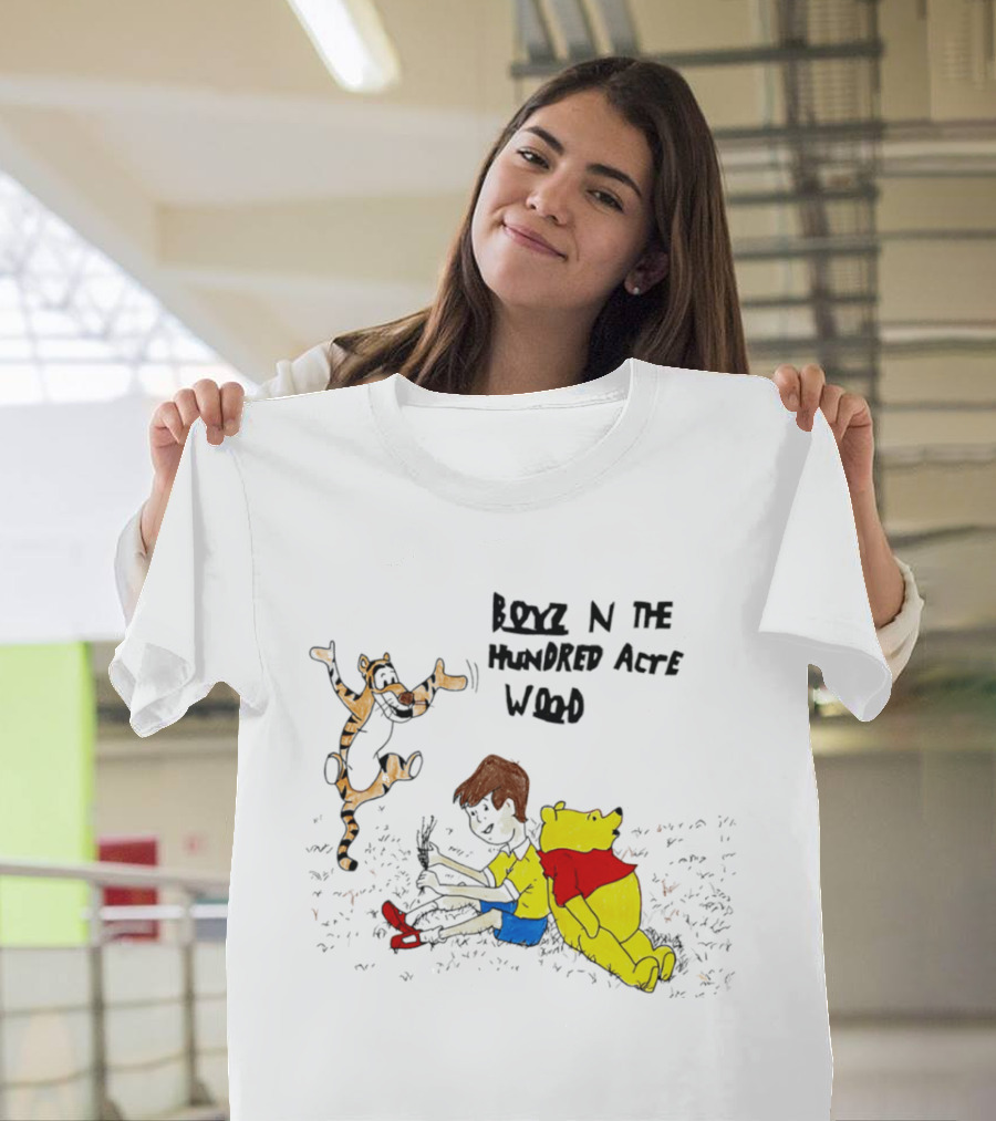 Boyz N The Hundred Acre Wood Bear The Pooh Paint Tigger Friends T-Shirt