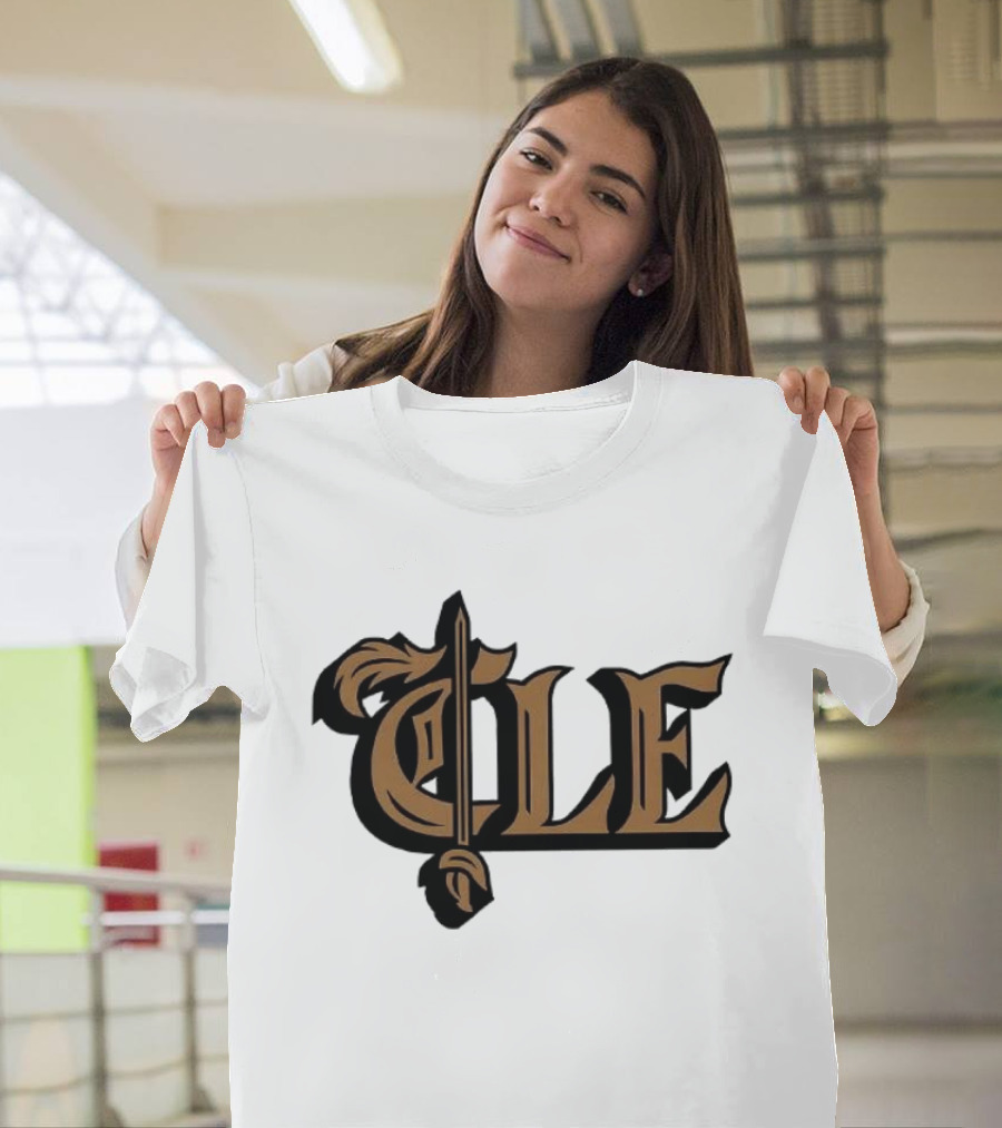 CLE Old English Sword Basketball T-Shirt