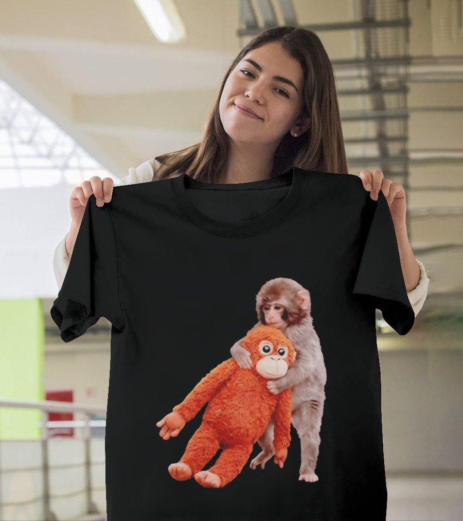 Punch Monkey Panchi Kun Stuffed Toy Hugging Cute Baby Monkey T-Shirt