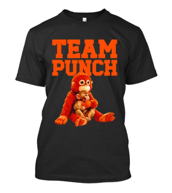 Team Punch Monkey Duo 2026 Vibrant Orange Characters T-Shirt