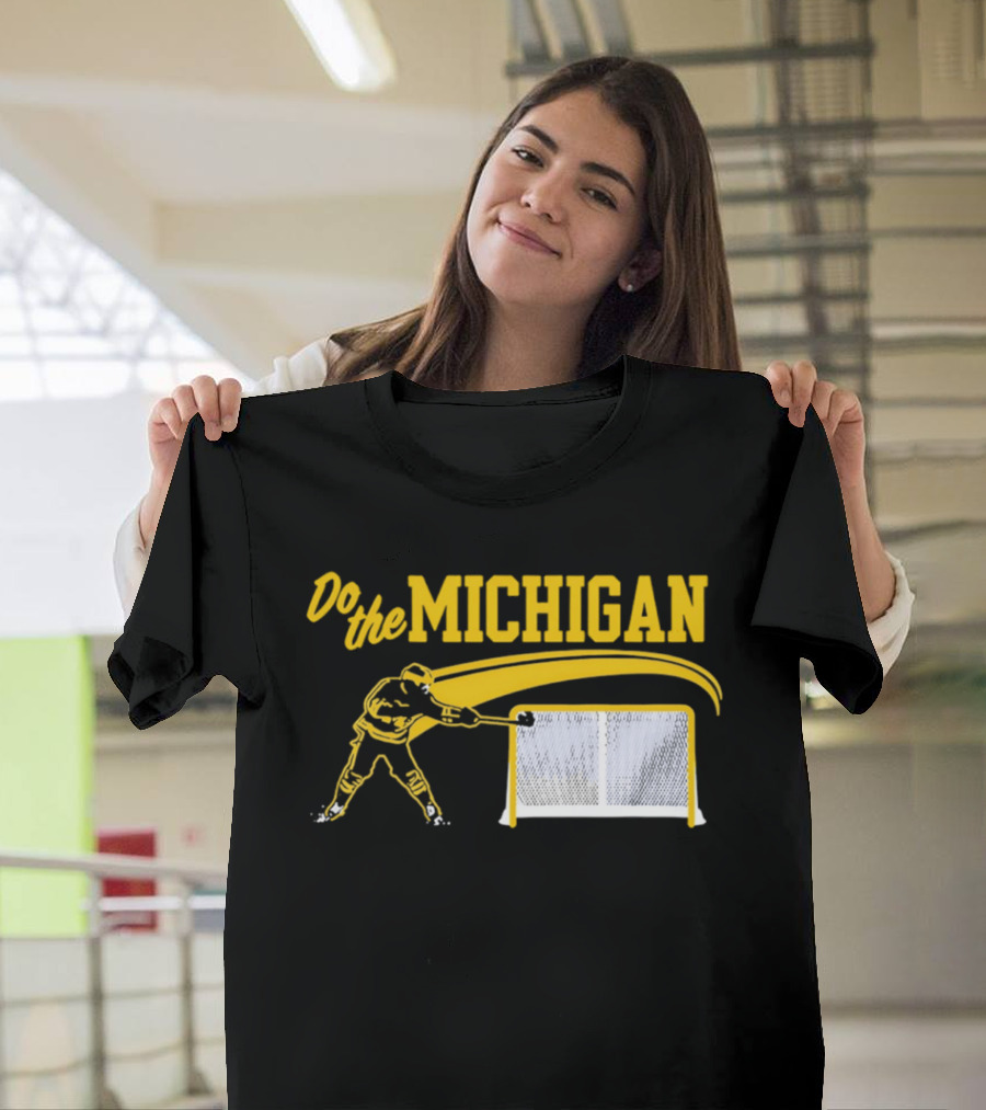 Do The Michigan Hockey Move Text Image T-Shirt