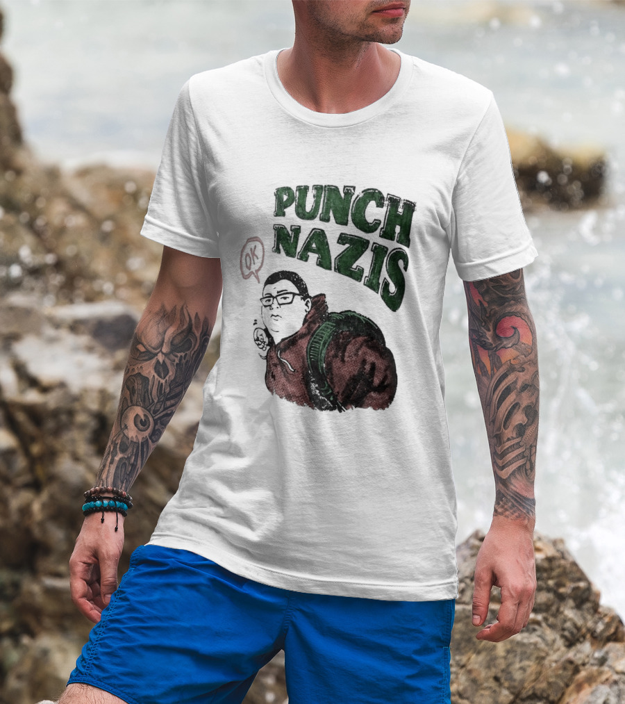 Punch Nazis OK Student Lake Zurich High School T-Shirt