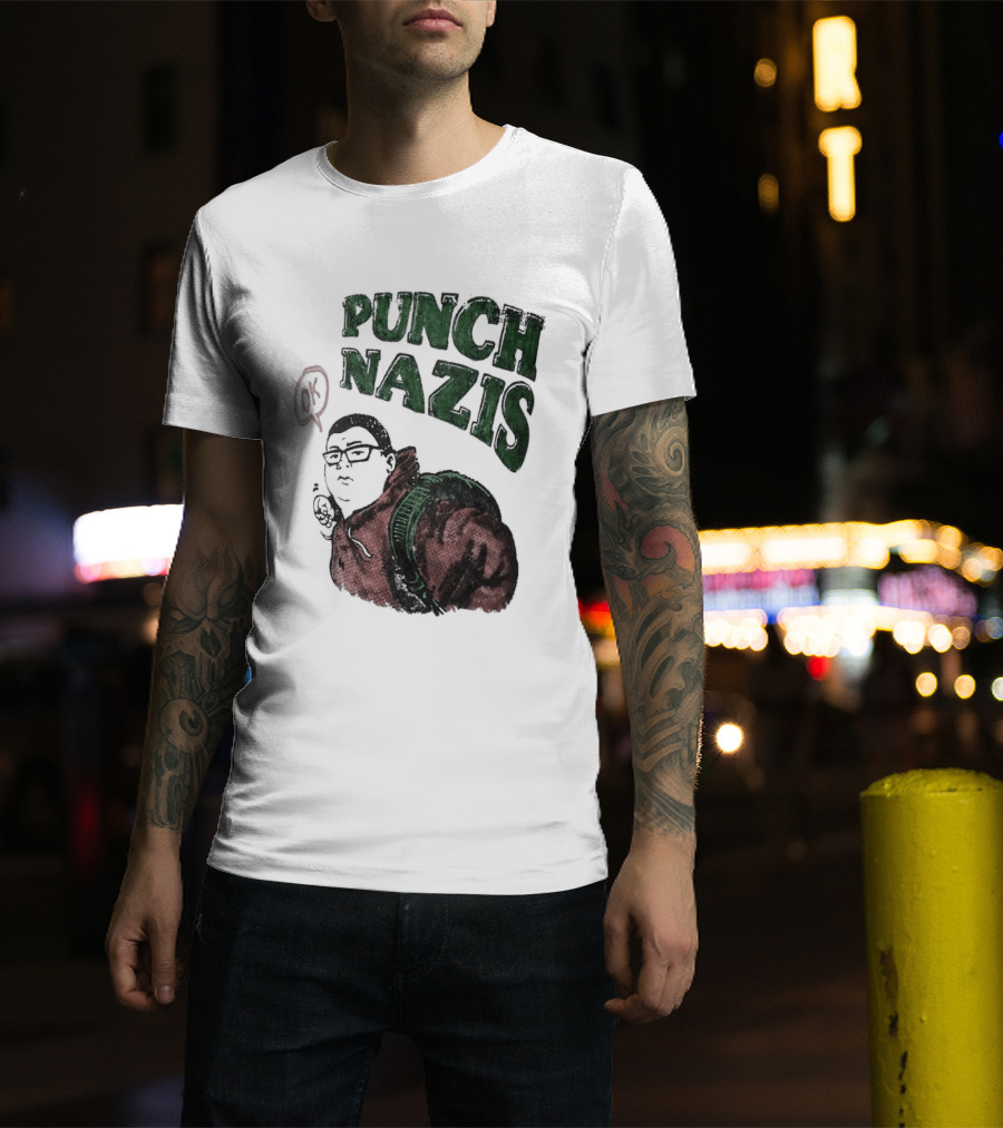Punch Nazis OK Student Lake Zurich High School T-Shirt