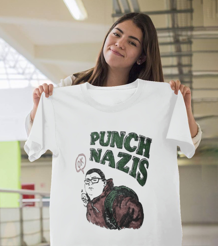 Punch Nazis OK Student Lake Zurich High School T-Shirt