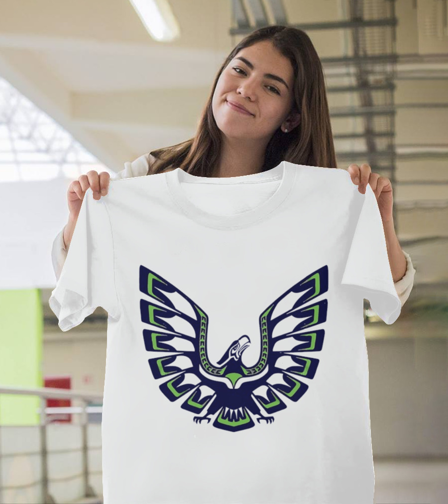 Seattle Seahawks Eagle Wings Tribal T-Shirt