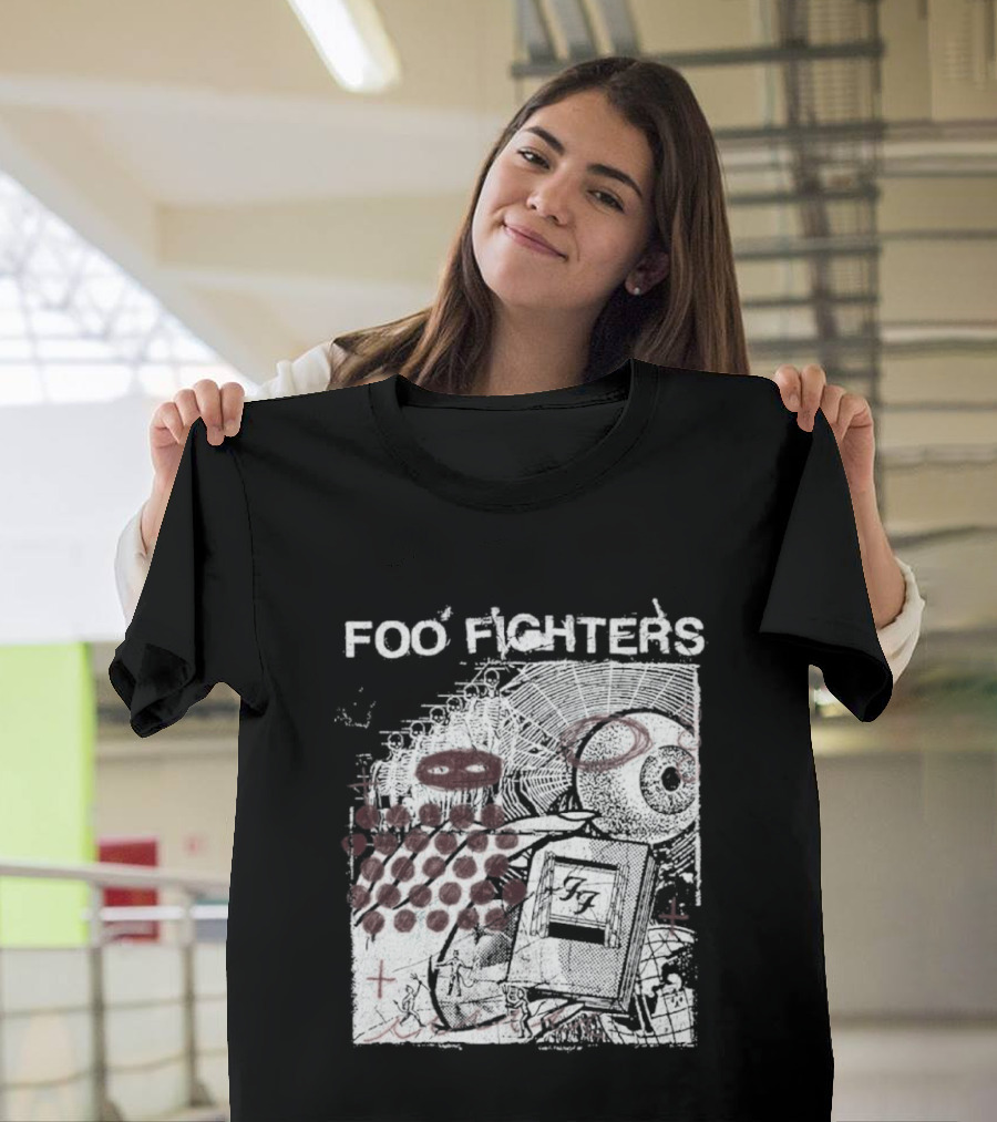 Foo Fighters Your Favorite Toy Album Abstract Pink Geometric T-Shirt