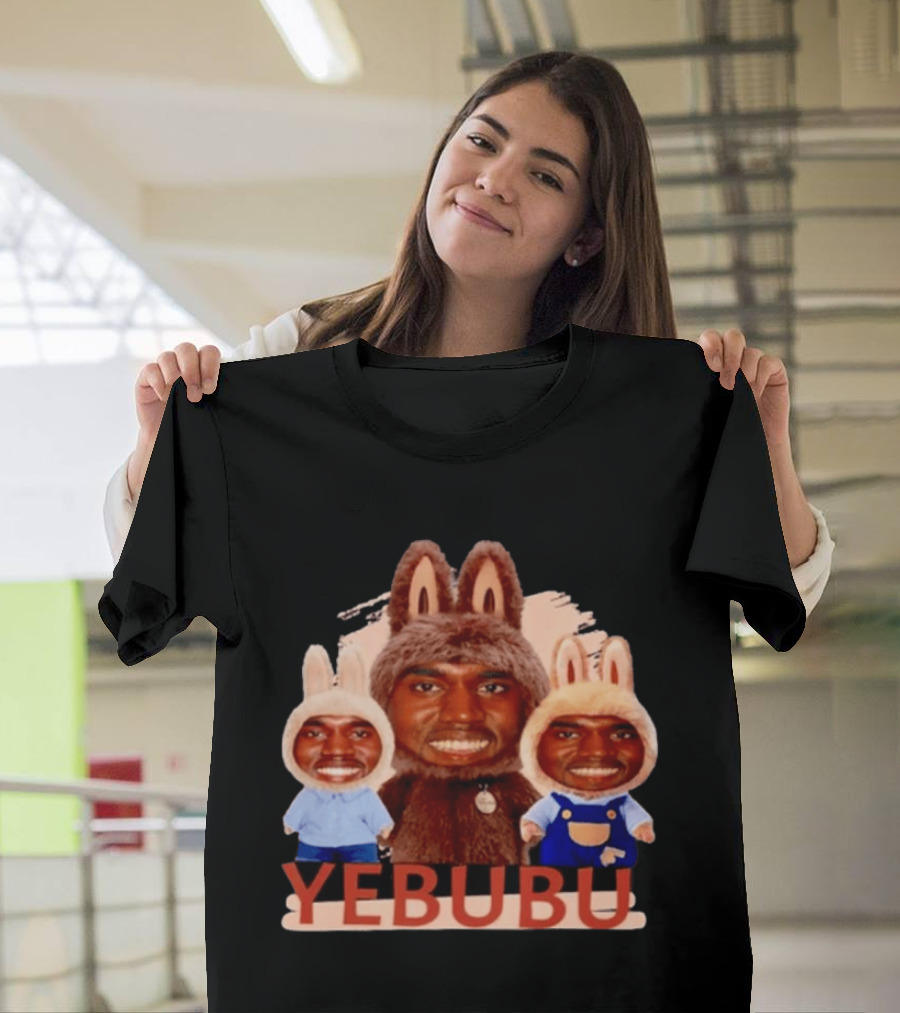 Yebubu Kanye West X Labubu Bunny Costume Trio T-Shirt