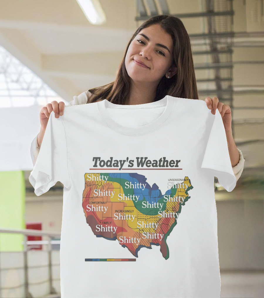 Today's Weather Shitty Map Alexander Skarsgard T-Shirt